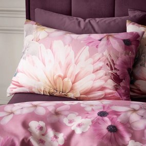 Różowa pościel jednoosobowa 135x200 cm Rosemoor Floral – RHS