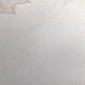 Obraz - Mandale na ścianie (z zegarem) (90x30 cm)