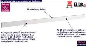 Cokół szafek kuchennych Vokres 41X - biały