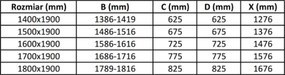 Mexen Pretoria Duo drzwi prysznicowe uchylne 160 cm, transparent, chrom - 852-160-000-02-00