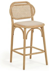 Hoker z litego drewna dębowego w naturalnym kolorze (wysokość siedziska 65 cm) Doriane – Kave Home