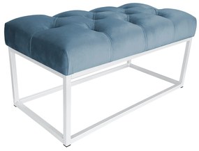 Ławka CHESTERFIELD LOFT podstawa biała pufa podnóżek MG33