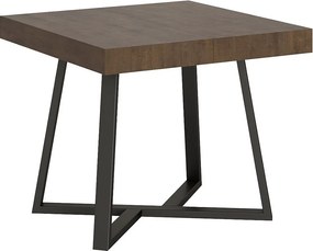 Stół rozkładany 90/194x90 cm Zeplir orzech nogi antracytowe