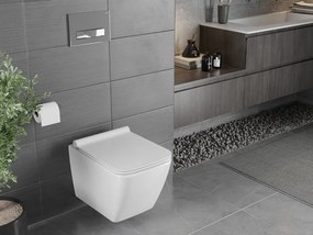Mexen Vega miska wc Rimless z deską wolnoopadającą slim, duroplast, biała połysk - 30654000
