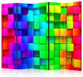 Parawan dwustronny 3D 225x172 cm 5-częściowy różowy ARTGEIST B