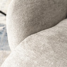 Krzesło Tapicerowane Obrotowe ALVARO Szare Boucle Nowoczesne