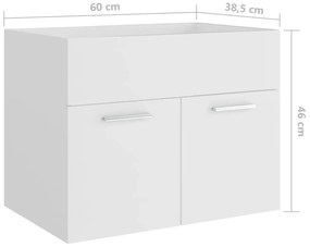 Komplet czarnych mebli do łazienki z umywalką 60 cm - Gihol 4X