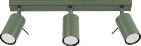 Lampa Sufitowa Nowoczesny Ring, Stal - 3 Źródło - L.45 X H.17 Cm - Zielony Oliwkowy