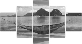 Obraz - Hamak na plaży (125x70 cm)