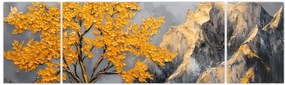 Obraz – Złote drzewo w górach (170x50 cm)