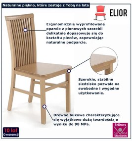 Skandynawskie Drewniane Krzesło Dąb Artisan Besti