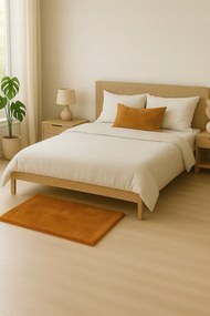 Dywan Futrzany Rudy 60x90 cm Włochaty Miękki Dekoracyjny Antypoślizgowy