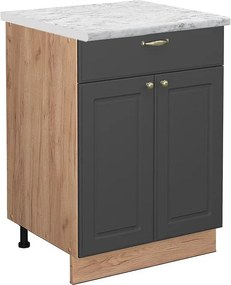 Szafka dolna do kuchni antracytowo-złoty 60x60x82 fame-line