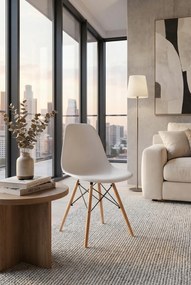 Zestaw białych minimalistycznych krzeseł 4szt. T4-L18