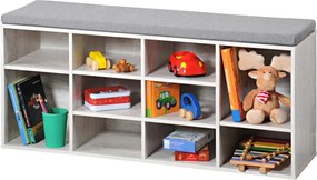 Kesper 15931 Szafka na buty z siedziskiem, biały, 103,5 x 48 x 29,5 cm