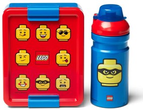 Zestaw czerwono-niebieskiego pojemnika na lunch i butelki LEGO® Iconic