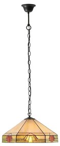 Endon 64285 - Żyrandol na łańcuchu Tiffany NEVADA 1xE27/60W/230V śr. 35 cm