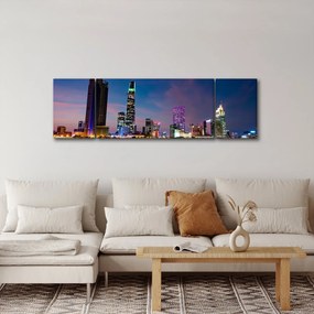 Obraz miasta nocą (170x50 cm)