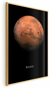 Plakat Mars 21x30 cm z ramą złotą bez marginesu ARTGEIST B