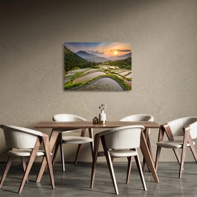 Obraz na szkle - Tarasy ryżowe (70x50 cm)