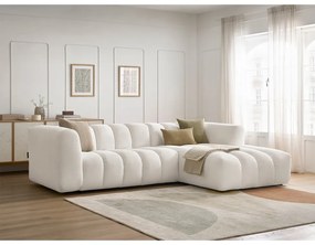 Biały narożnik (prawostronny/z szezlongiem) Talia – Bobochic Paris