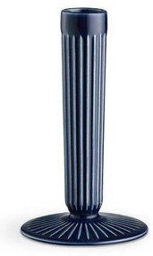 Ciemnoniebieski kamionkowy świecznik Kähler Design Hammershoi, wys. 16 cm