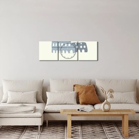 Obraz - Miasta Europy N⁰2 (z zegarem) (90x30 cm)