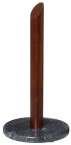 Stojak na ręcznik papierowy, marmur i akacja, 30 cm