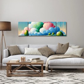 Obraz - Krajobraz z chmurą (170x50 cm)