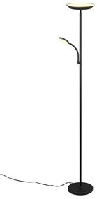 Czarna lampa stojąca LED (wysokość 178 cm) Specter – Trio