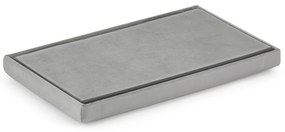 Szary składany taboret FURELA VELVET XL 60 x 38 x 38 cm