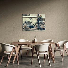 Obraz - Vintage rower z kwiatami (70x50 cm)