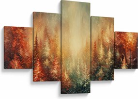 Obraz - Malowanie lasów (125x70 cm)