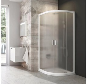 Ravak 3B270100ZG - Kabina prysznicowa czteroczęściowa półokrągła BLIX 90x90 cm biała