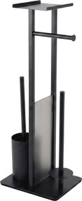 Stojak na papier toaletowy i szczotkę do WC z półką na telefon HYLLA,  65 cm
