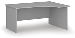 Biurko narożne PRIMO GRAY, 1600 x 1200 mm, prawe, szare