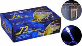 Świąteczny świetlny deszcz - 2,7 m, 72 LED, zimna biel