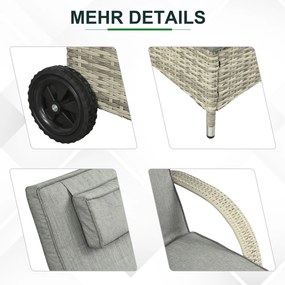 Outsunny leżak, leżak ogrodowy