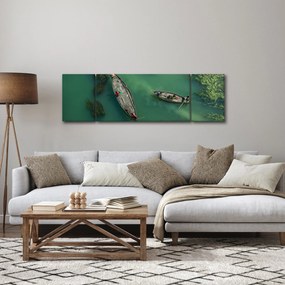 Obraz - Rybacy na rzece (170x50 cm)