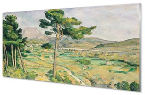 Obraz na szkle Góra Św. Wiktorii i wiadukt w dolinie rzeki Arc - Paul Cézanne