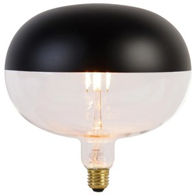 Żarówka LED E27 z możliwością ściemniania, lustrzana czarna, 6W, 360lm, 1800K