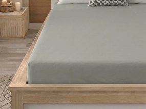 PrzytulneMieszkanie.pl Prześcieradło z mikrofibry MICROVELLE jasnoszare 90x200 cm