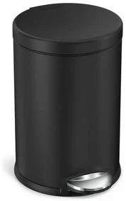 Simplehuman Okrągły kosz na śmieci z pedałem 4,5 l, czarny