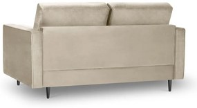 Beżowa aksamitna sofa Milo Casa Santo, 174 cm