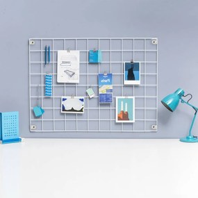 Biała metalowa kratka-organizer Reminder, 50x70 cm