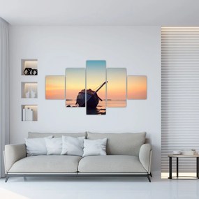 Obraz - Rozbity statek (125x70 cm)