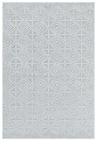 Dywan sznurkowy Bahama ornament kremowo-szary 80 cm x 250 cm