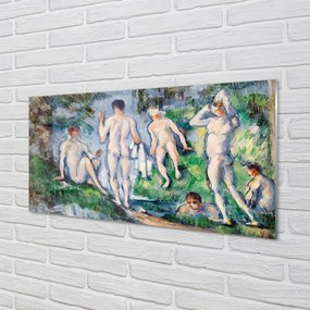Panel szklany do Kuchni Kąpiący się - Paul Cézanne