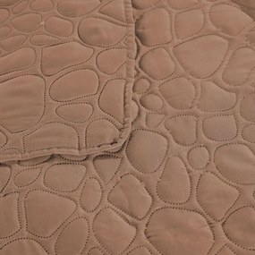 Jasnobrązowa narzuta na łóżko STONE Rozmiar: 200 x 220 cm