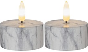 Świeczki LED zestaw 2 szt. (wysokość 6 cm) Flamme Marble – Star Trading